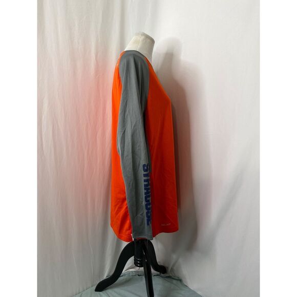 Syracuse University Nike Men's Shirt Orange Grey NCAA Dri-Fit Elite Size Large - Picture 10 of 16